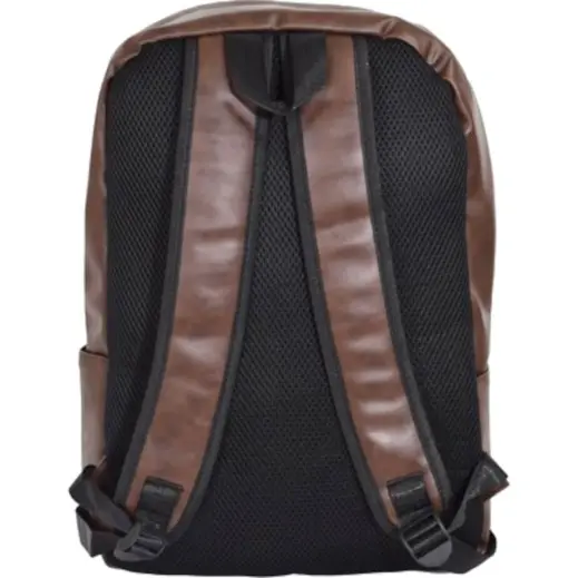 Urban Man Navigator PU Backpack Chocolate Brown Back